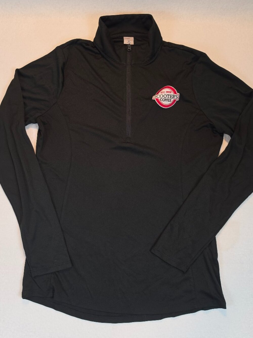 Sport-Tek Scooter's Coffee Black Quarter Zip Pullover M